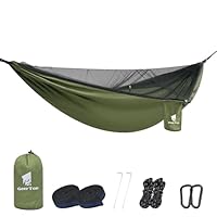 GEERTOP Hängematte Outdoor mit Moskitonetz, 300kg Traglast Camping Hängematte für Wanderungen, Überleben, Reisen, Garten