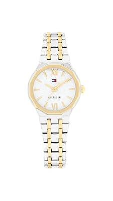 Tommy Hilfiger Orologio con Movimento al Quarzo a Tre Lancette Bicolore con Cinturino in Acciaio Inossidabile Bicolore - 1782888