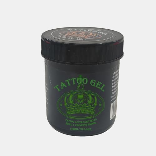 100ml Crema para Tatuajes, Tattoo Crema Cuidado, Repara la Piel Post Tattoo, Hidrata y Iluminador del Color los Tatuajes, Cuidado de la Piel Dañada, Preserva la Belleza del Tatuaje,Verde oscuro