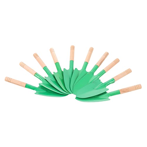 IWOWHERO Garden Spade Tool 10-Piece Set Planting Shovels Miniature Gardening Tools Metal Handles Versatile for Planting and Weeding