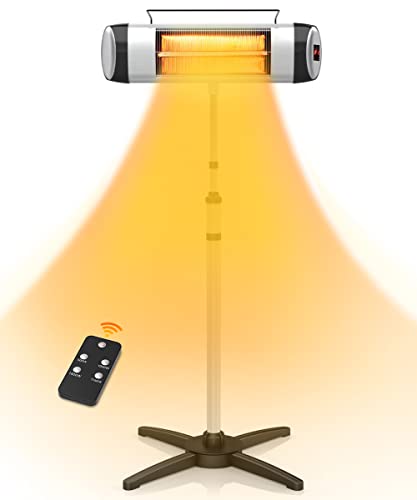 PATIOBOSS Infrared Patio Heater, Freestanding Electric...