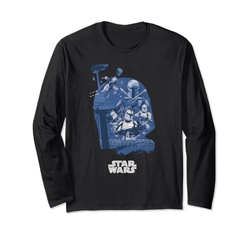 T-shirt Star Wars Boba Fett à manches longues vêtement imprimé geek pour homme et femme