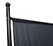 QUICK STAR Paravent Outdoor Wetterfest 150 x 190 cm Grau | Raumteiler Stellwand Innen | Garten & Balkon Sichtschutz Blickdicht