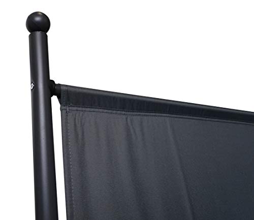 QUICK STAR Paravent Outdoor Wetterfest 150 x 190 cm Grau | Raumteiler Stellwand Innen | Garten & Balkon Sichtschutz Blickdicht