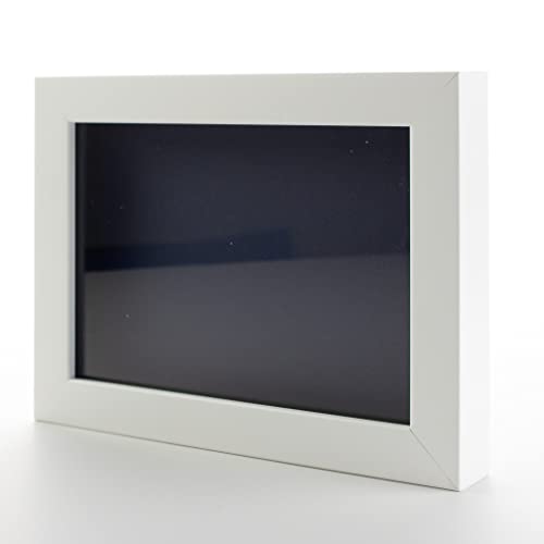 24x30 Large Shadow Box Display Wooden Frame with Navy Acid-Free Backing UV Acrylic & Hanging Hardware with 0.75