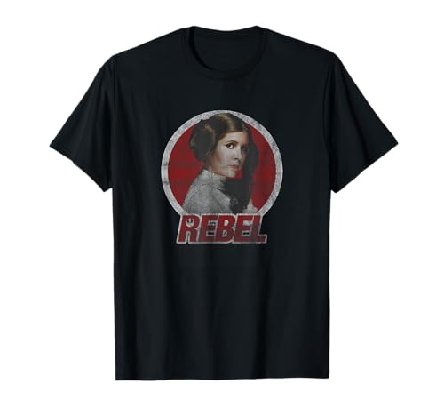 17STRW00259A-001 Star Wars Princess Leia Original Rebel Badge Maglietta