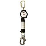Madaco Safety Products Madaco Mad Dog Roof Construction Fall Protection Heavy Duty Industrial Safety 6' Self Retractable Shock Pack Lanyard, Self Retracting Lifeline, snap hook SRL-9166