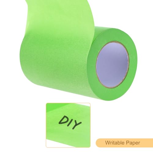 Image of Masking Tape Green Painters Tape Paper Tape [for Crafts DIY Walls Painting Packing Automotive Home Decoration Teaching]- 7 Inch x 60 Yards /1 Roll