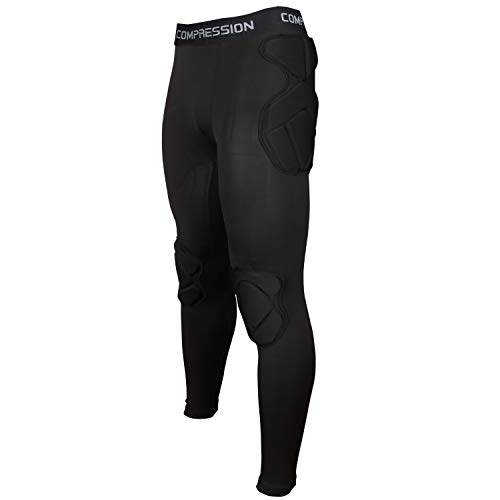 Shinestone Adult Men's Goalkeeper Armor BodyShield Padded Compression Pants with Sponge Protector for Football Baseball(Pants-02, Small) by Shinestone - Used condition - US$22.76