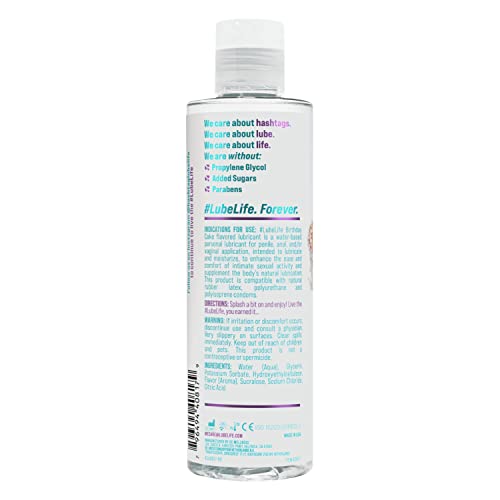 #Lubelife Water-Based Birthday Cake Flavored Lubricant, Personal Lube For Men, Women And Couples, Made Without Added Sugar, 8 Fl Oz #TOP1