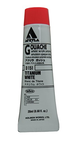 ホルベイン アクリリックガッシュ チタニウムホワイト D151 20ml 007151