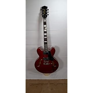 Guitare électrique Jazz holow body Rouge - Les Beatles, Paul McCartney, John Lennon, RIngo Starr, George Harrison