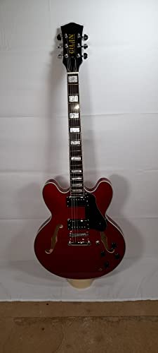 Guitare électrique Jazz holow body Rouge - Les Beatles, Paul McCartney, John Lennon, RIngo Starr, George Harrison Guitare électrique Jazz holow body Rouge