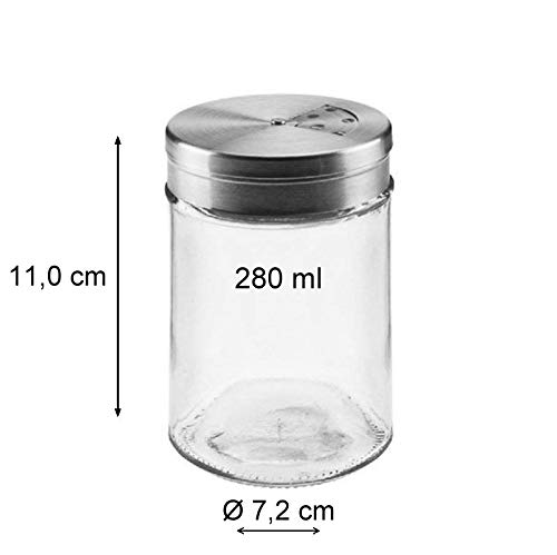 Lot De 6 Pots À Épices Rectangulaires De 120 Ml Avec Saupoudreur Lot De 6 Pots À Épices Rectangulaires De 120 Ml Avec Saupoudreur