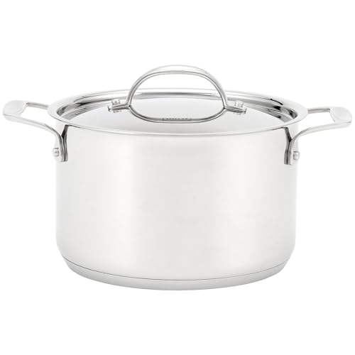 Stellar Profile 20cm Casserole Pan – 3.2L Stainless Steel Cooking Pot with Twin Handles – Induction Hob Compatible, Dishwasher & Oven Safe, Uncoated & PFAS-Free