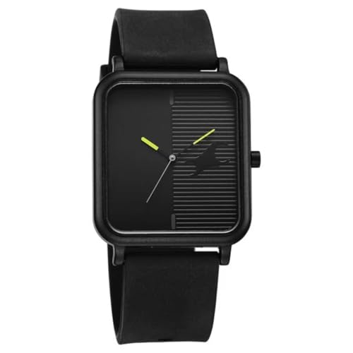 Image of Fastrack Tees Black Rectangular Dial Silicone Watch for Unisex - 38115AP01