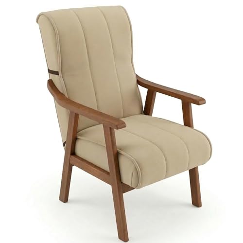Miniatura 6 de Tete De Lit Sillón Clásico Sillon Relax Clasico - Brazos Madera Ideal Lactancia, Lectura O Decoracion Tapizado En Tela Antimanchas Ancho 60 Fondo 70 Alto 105
