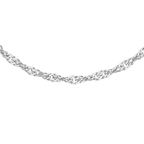Carissima Collar de mujer con oro blanco 9 K (375), 51 cm