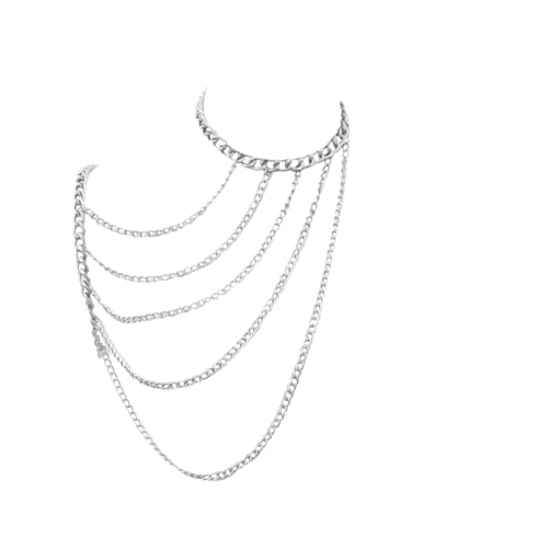 WeeH Shoulder Necklace Chain Body Jewelry Layered Shoulder Jewelry Accessory at Party Beach Summer Holidays Halloween Costume