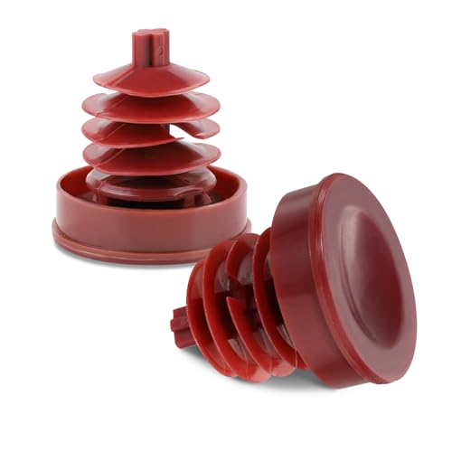 HABNVUON 2PCS Hydraulic Power Steering Caps, Power Steering Reservoir Cap, 53697-SB3-952 Red Reservoir Cap Plug Cover, Auto Replacement Accessories Compatible with Honda Accord Odyssey Crv Civic Rd5/7