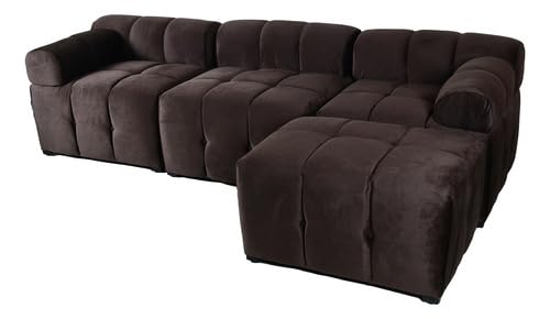 Opiniones y reviews de Sala Esquinera Chocolate disponible en línea para comprar. 41 DIMOBELER Sala Esquinera Sillón Esquinero Minimalista Moderna Sofá (Chocolate)