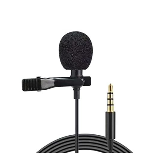 Mini Microfone Universal Lapela Profissional Portátil 3.5mm Áudio Profissional Stereo Microfone de Lavalier Condensador Proteção Contra Ruídos Para Celulares e PC e Cameras Filmadoras