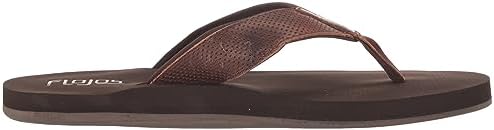 Flojos Men's Cole Select Flip-Flop, Brown, 7 | Image 5
