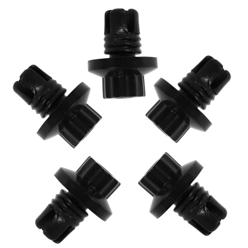 SEWOART 5 Piezas Tornillos De Cubo De Coche Cepillo para Detalles De Coches Cepillo De Rueda Sellador De Neumáticos Auto Tuercas De Ruedas y Llantas Tuercas De La Rueda Black El Plastico
