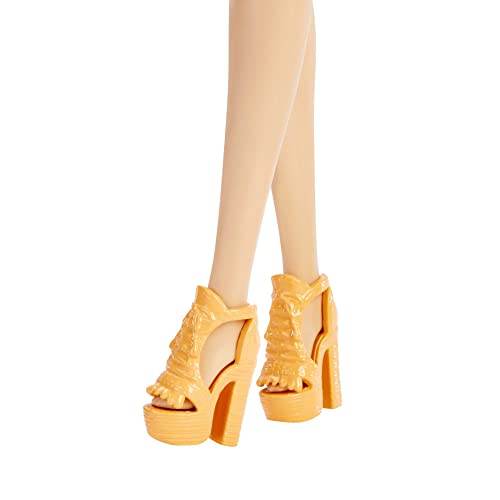 Barbie Fashionistas Muñeca con vestido de frutas y tacones miniatura 4