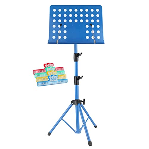Verstellbarer Notenständer mit Tablett, tragbarer Notenhalter für Musiker, Stativ-Design, passt für Violine und Gitarre, stabil und abgewinkelt für einfache Betrachtung