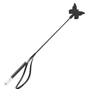 NOPNOG PU leder lange greep tegel peddel, zwarte seksspeelgoed, SM flirtspeelgoed voor paren, 54 cm lang (vlindervorm)