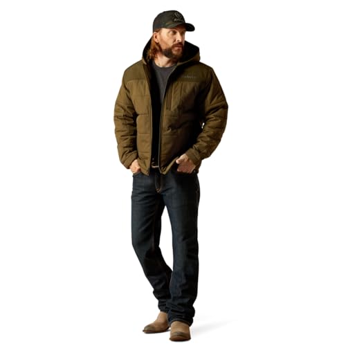 Ariat Mens Crius Hooded Insulated Jacket Athletic Outerwear Casual - Black3