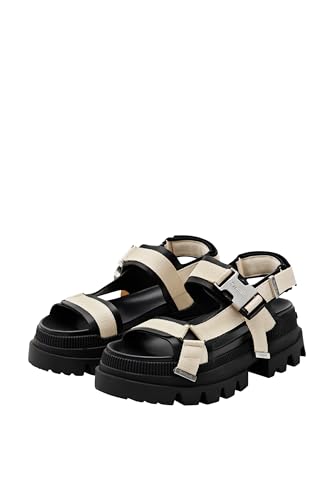 Desigual Women's Shoes 4 Woman PU Sandals Block, Black, 5.53