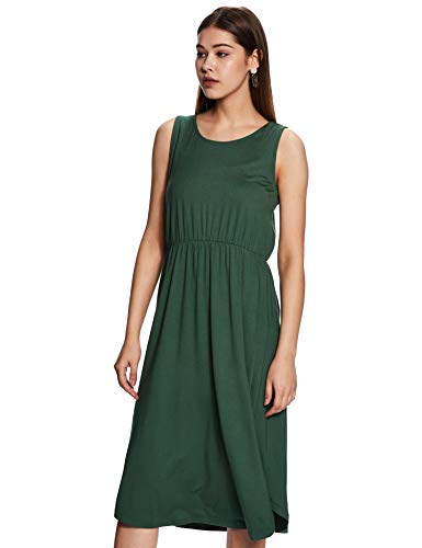 Image of Amazon Brand - Symbol Women's Rayon Fit and Flare Midi Dress
