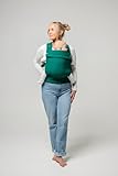 Mabē Monarch Ergonomic Baby Carrier – Premium Cotton Soft Structured Newborn to Toddler Carrier with Hip-Healthy Design, 3 Carry Positions (7-35lbs), Lightweight & Breathable, (Evergreen)