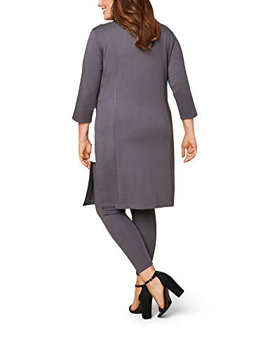 Fruit of the Loom Women's Plus Size Ponte Open Front Long Cardigan3