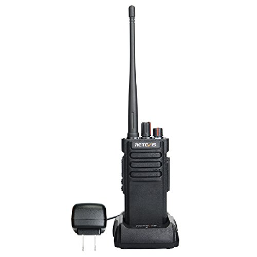 Retevis RT29 Walkie Talkies Waterproof IP67, Emergency Alarm 3200mAh Long Range Two Way Radios for Outdoor (Black 1 Pack)