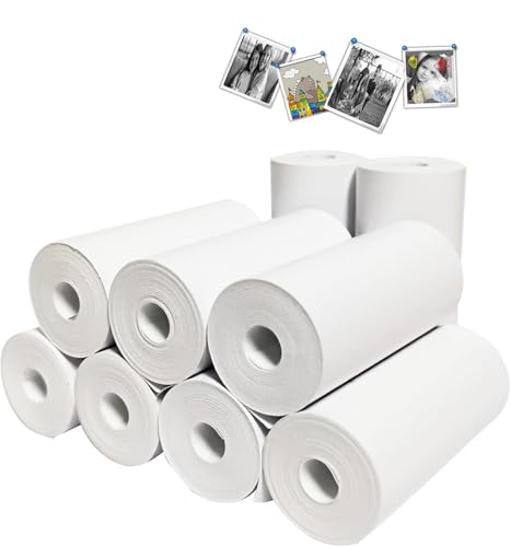 Kids Instant Camera Refill Print Paper 9 Rolls - Photo Printer Thermal Paper Rolls Instant Print Camera Refill Paper for Kids Instant Camera and Portable Cash...