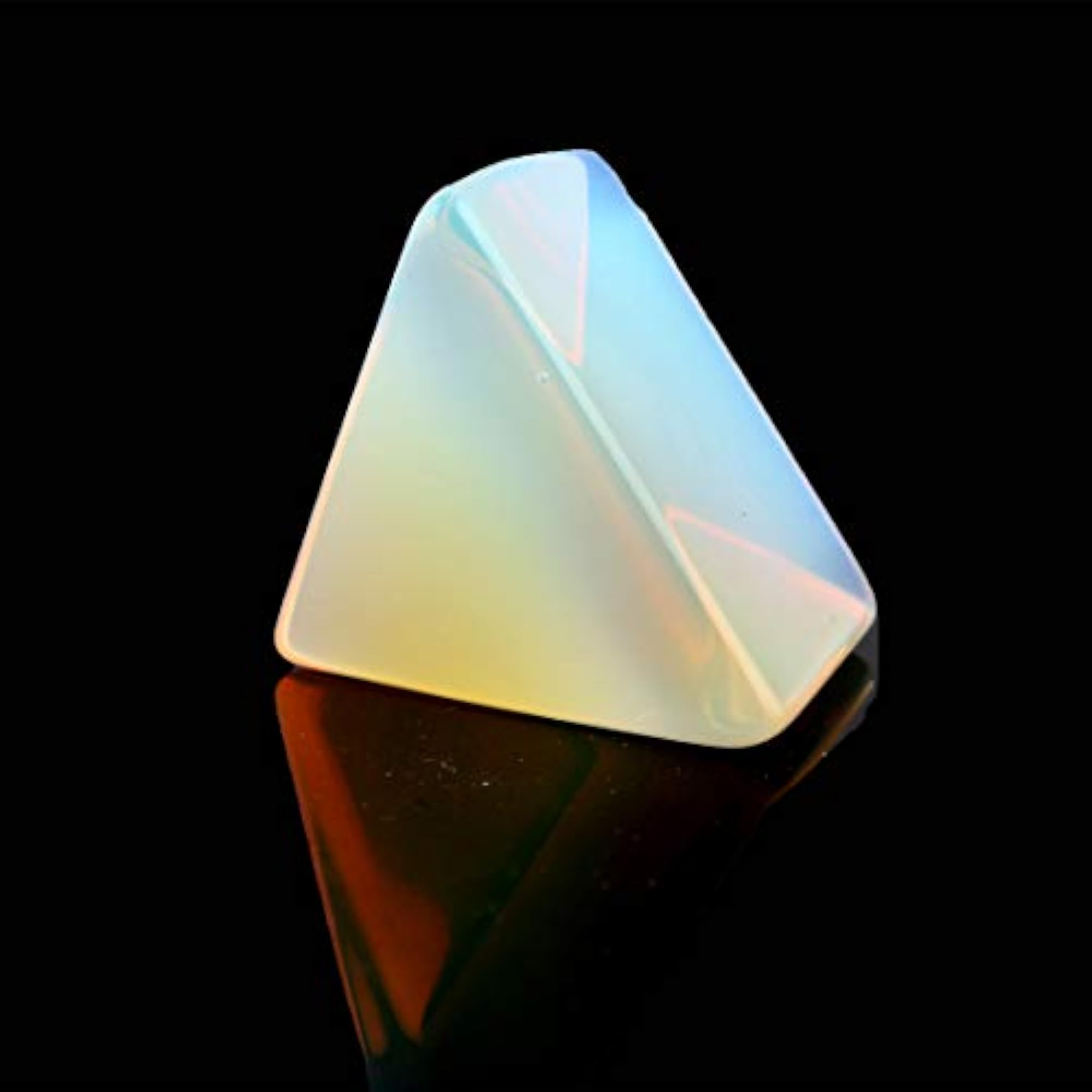 Natural Pyramid Carved Chakra Healing Crystal Gemstone