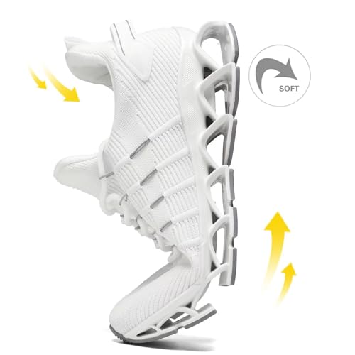Image of Mens Running Shoes Mesh Breathable Trail Runners Fashion Sport Blade Walking Tennis Sneakers