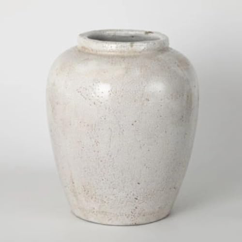 CG Hunter Bianca Ceramic Vase 15.75", Decorative Handmade-Style Vase for