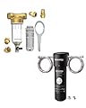 Waterdrop Spin Down Sediment Filter, Backwash Whole House Water Filter System for Well Water & Waterdrop 10UA Under Sink Water Filter, Under Counter Water Filter Direct Connect to Kitchen Faucet