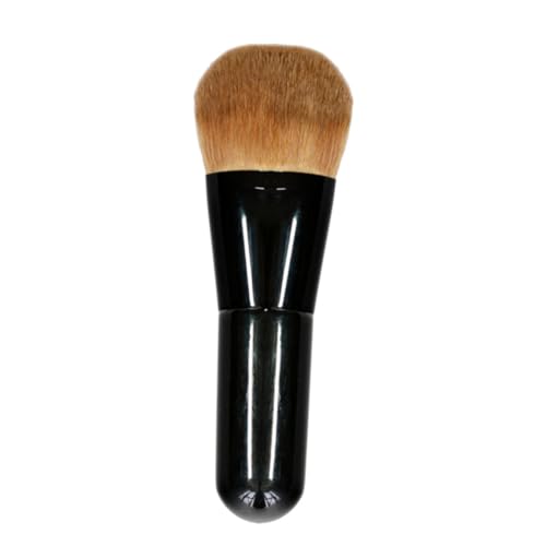 PATKAW 1 Pc Cepillo De Base Cosmético Bigudí Técnica Departamento Falso Colorete Hacer Bronceado Recargable Pegatinas Resaltador Cepillo De Rubor Base Brocha Para Polvos Black El Plastico