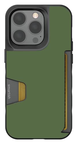 Smartish - Army Green - iPhone 15 Magnetic Case - Gripmunk Compatible with MagSafe [Lightweight + Protective] Slim Thin Grip Cover with Microfiber Lining for Apple iPhone 15