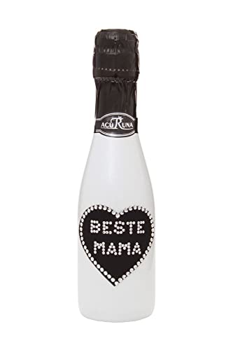 Geschenk Geburtstag Muttertag Sekt Flasche 0,2l mit Strass verziert Motiv: BESTE MAMA Cover