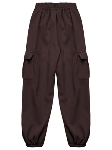 Aislor Kids Boys Girls Cargo Sweatpants Fleece Lined Casual School Pants Autumn Winter Cargo Trousers with Pockets4