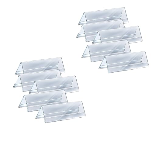 Shuban Clear Acrylic Desk Name Plate Holder – 10 Pack 2-Sided 08 ...