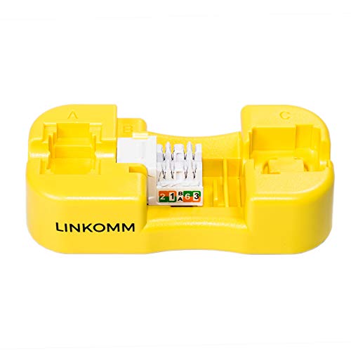 Linkomm Keystone Jack Punch-Down Handheld Tool Termination Palm Holder Stand (Yellow) #TOP1