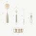 biqin Baby Bottle Brush Kit with Push-Press Bubble and Drying Rack for Bottle Cleaning, Bendable Bottle Cleaner Brush for Baby Bottles, Breast Pumps, Nipples, Straws and More. Perfect for Home&Travel