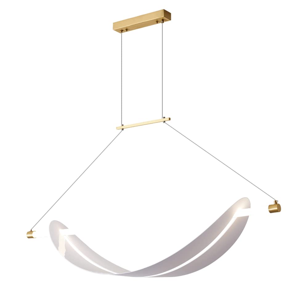 Suspension pour îlot de cuisine avec tube long acrylique chic au style flûte